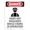 Signmission OSHA Danger Sign, Hard Hat Required, 5in X 3.5in Decal, 3.5" W, 5" H, Portrait, Hard Hat Required OS-DS-D-35-V-1767 - alternate 1